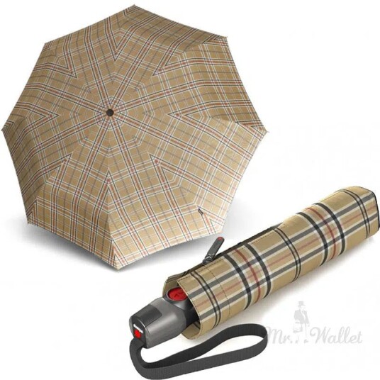 Knirps Duomatic T.200 Windproof med automatisk åpning og lukking Beige Knirps Duomatic T.200 Windproof med automatisk åpning og lukking Beige