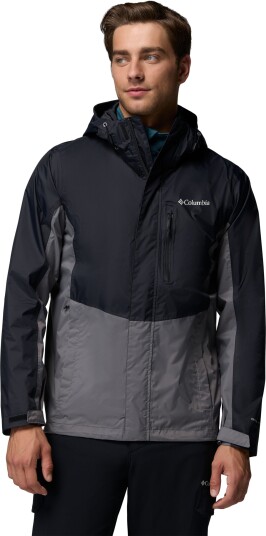 Columbia Sportswear Columbia Men's Pouring Adventure III Jacket Black City Grey L