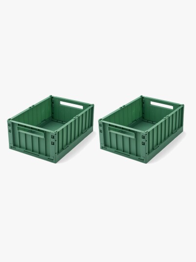 Liewood Weston Oppbevaringsboks M 2 Pakning Green One Size