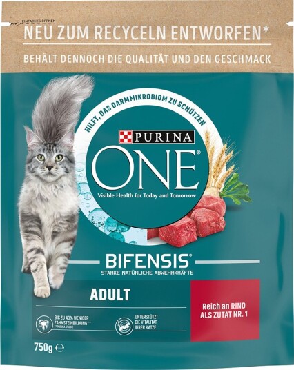 Purina One Tørrfôr Adult Storfekjøtt & Fullkorn 2 X 750 G