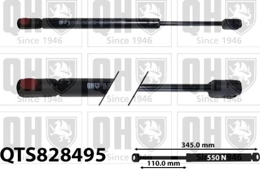 Gassfjær, motorpanser QUINTON HAZELL QTS828495