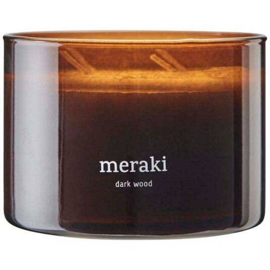 Meraki - Duftlys dark wood 7,5x10 cm brun