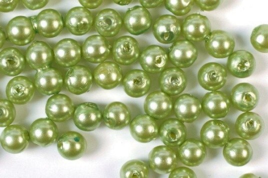 Plastpärlor 4mm 500g, Lime