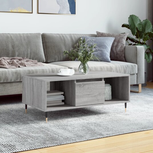 Salongbord grå sonoma 90x50x36,5 cm konstruert tre 8721012109698 Salongbord grå sonoma 90x50x36,5 cm konstruert tre 8721012109698