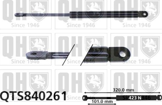 Gassfjær, motorpanser QUINTON HAZELL QTS840261