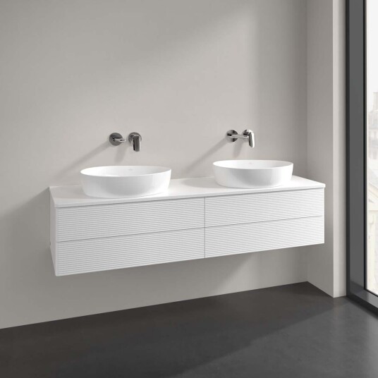 Villeroy & Boch Antao Servantskap med 4 skuffer 160x50x36 cm u/lys Hvit Matt Villeroy & Boch Antao Servantskap med 4 skuffer 160x50x36 cm u/lys Hvit Matt
