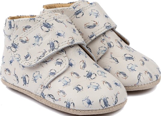 Pom Pom Beginners Velcro Print Blue 19