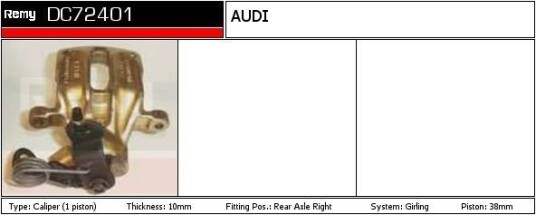 Bremsecaliper DELCO REMY DC72401