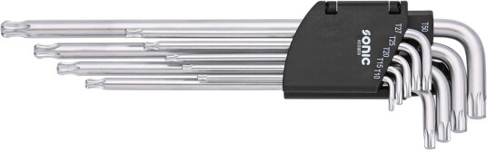 Sonic Torxnøkkelsett Med Kule T10-T50 Lange 9 Deler