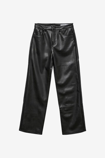 Vero Moda Bukser vmTessa HR Wide PL Pants Svart Vero Moda Bukser vmTessa HR Wide PL Pants Svart