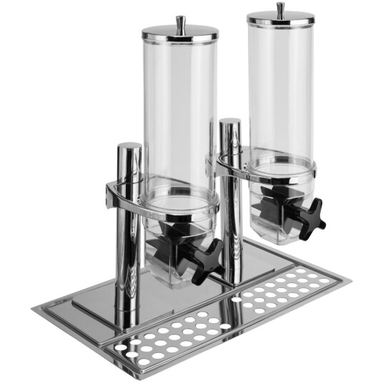 VEGA Müslidispenser Hamshire dobbel GN 1/1; 8l, 53x32.5x56.2 cm (LxBxH); Sølvfarge