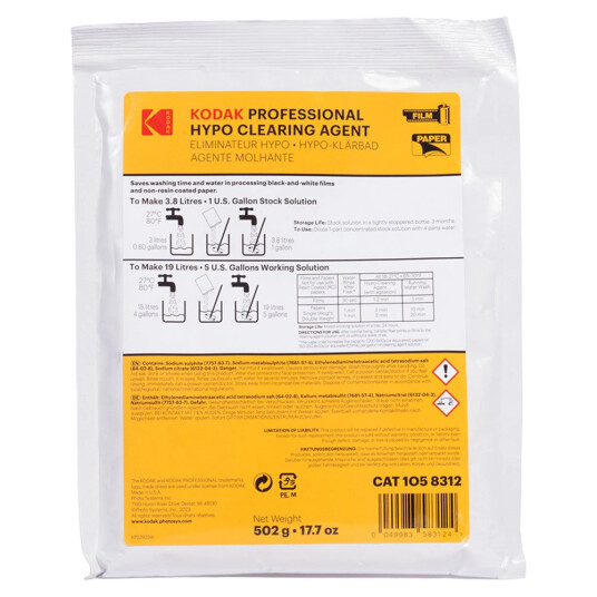 Kodak Hypo Clearing Agent 19L Pulverform skyllemiddel for film 19 l Kodak Hypo Clearing Agent 19L Pulverform skyllemiddel for film 19 l