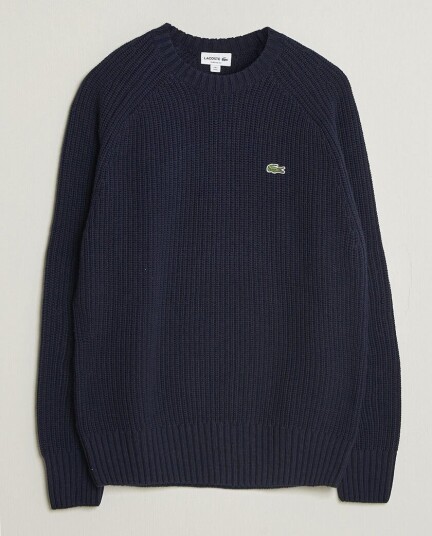 Lacoste Heavy Wool Knitted Sweater Navy Blue Lacoste Heavy Wool Knitted Sweater Navy Blue