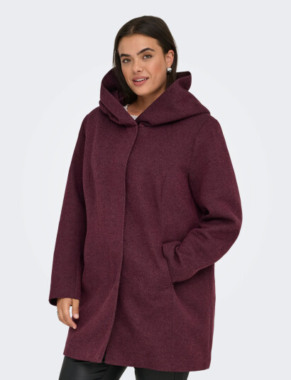 ONLY Carmakoma Carsedona Light Coat Otw Noos - Burgundy - 54