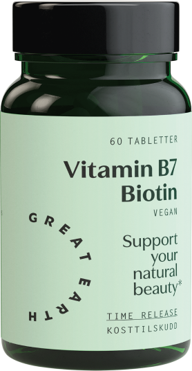 Great Earth Vitamin B7 Biotin tabletter 60 stk. Great Earth Vitamin B7 Biotin tabletter 60 stk.