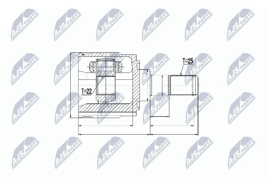 Nty Drivknute drivaksel NTY NPW KA 314