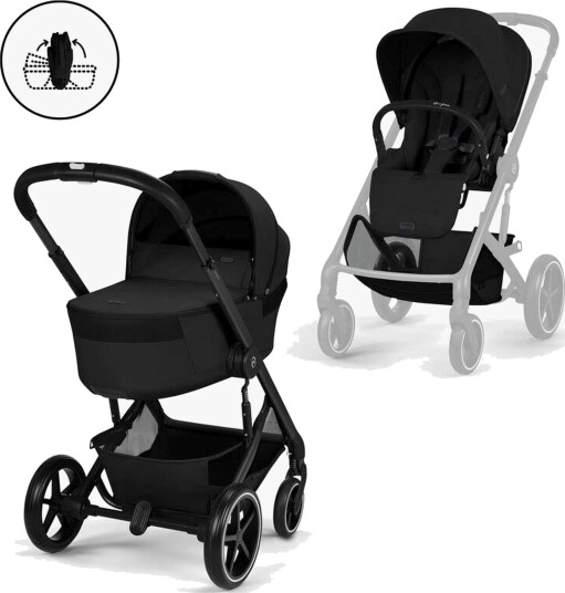 Cybex Balios S Lux Duo Med Fold-Cot Moon Black