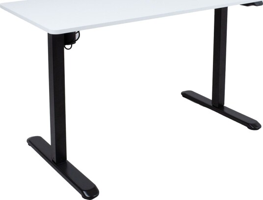 Skrivebord HOME4YOU Ergo Light med 1 motor 120x60x73-118 cm Hvit/svart - hvit/svart