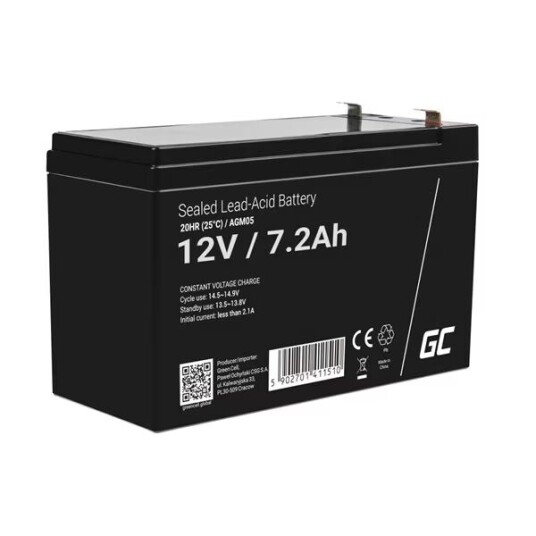 Green Cell UPS-batteri - Sealed Lead Acid (SLA) - 7.2 Ah