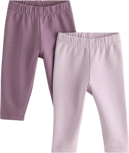 Lindex 2 Pack Leggings Purple 74