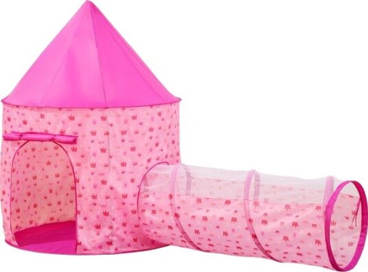 Slott Leketelt Med Tunnel Rosa