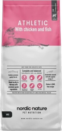 Nordic Nature Athletic Tørrfôr til katt 2,5 kg - Helse og pels