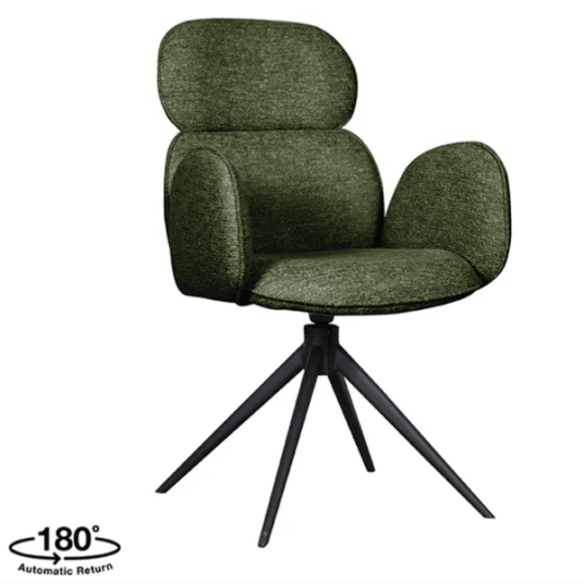 Trend Collection Vidar Spisestol med armlener – Forest Bouclé