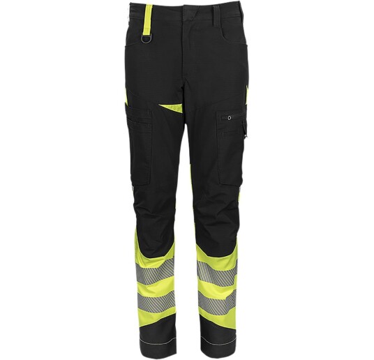 Texstar Wp47 Arbeidsbukse Svart/gul Varsel Klasse 1 C34 