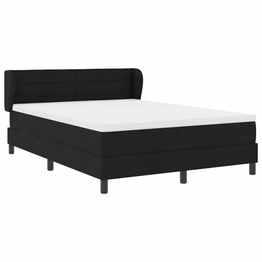 Rammemadrass med madrasSvart 140x200 cm Stoff