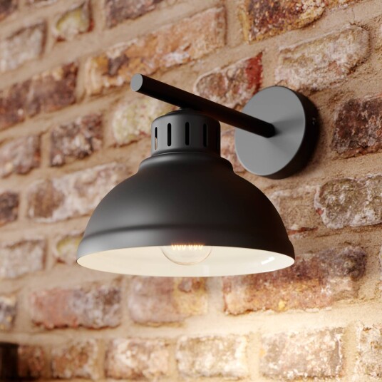 Luminex Sven vegglampe svart metall 1 lyskilde