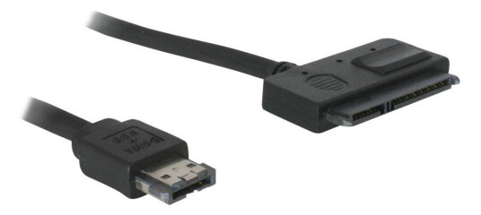 Delock 50 cm Power Over eSATA Kabel med Sort Farge