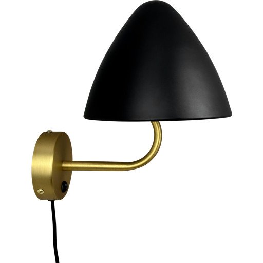 Dyberg Larsen Oulu Vegglampe Sort/ Messing