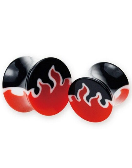 Aab Red Fire Piercing Plugg Strl 16 mm