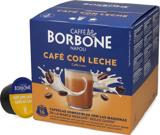 Caffè Borbone | Café con Leche 16 kapsler til Dolce Gusto