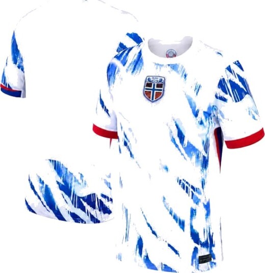 24-25 Norges landslag bortedrakt fotballtrøye (kun t-skjorte), voksen størrelse L, fans fotballtrøye