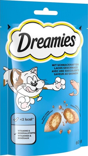 Dreamies Klassisk Kattesnacks Laks 6 X 60 G