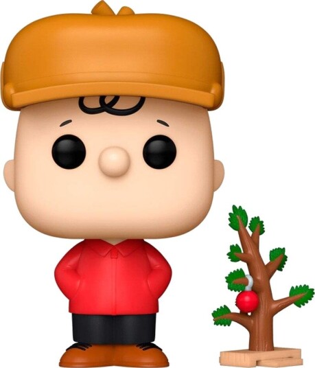 Northix Charlie Brown popfigur med juletre 4-tommers samleobjekt