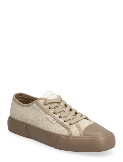 Calvin Klein Vulc Low Laceup Aop Canvas   Beige   37