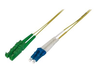 Assmann - Koblingskabel - Lc/Pc-Enkeltmodus (Hann) Til E2000/Apc-Enkeltmodus (Hann) - 1 M - Fiberoptisk - Dupleks - 9 / 125 Micron - Os2 - Halogenfri - Gul