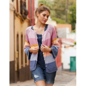 �Sonora Sunrise av DROPS Design Jakke Strikkeoppskrift str. S XXXL Small