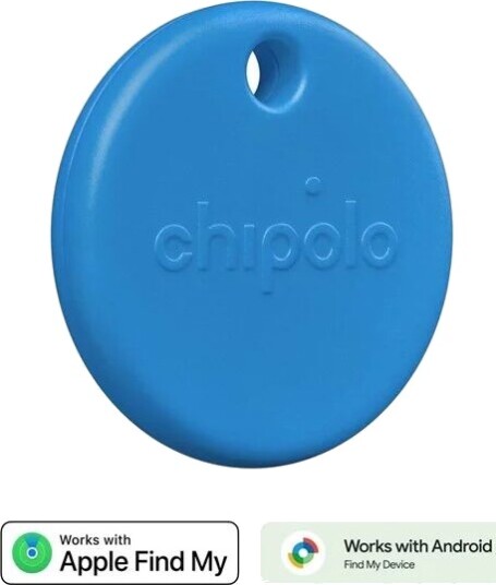 Chipolo Pop Bluetooth Tracker Blå Kompatibel med Find My App for iOS og Android