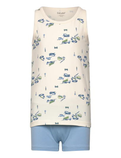 CeLaVi Underwear Set W. Boy Print Blue 130