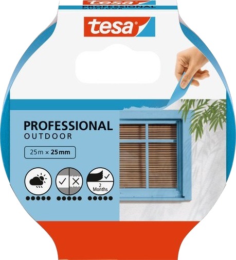 tesa Masking Tape Professional Outdoor 25m x 25mm Blå