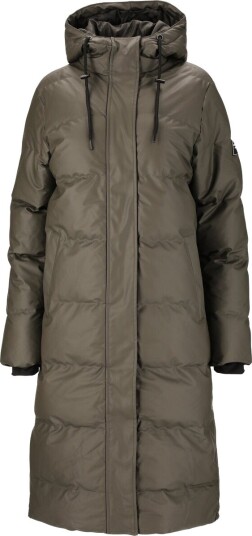 Weather Report Audrey PU Puffer Parka Vinterjakke Dame Grønn 36