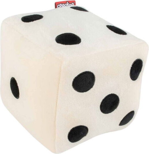 Coockoo Roll The Dice Hundeleke Myk Terning Hvit/Svart