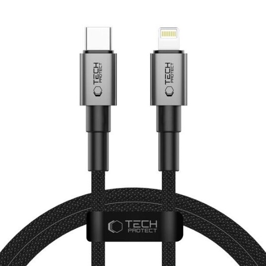 Tech-Protect Ultraboost DNA 27W USB-C til Lightning Kabel 100 cm Grå