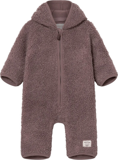 MINI A TURE Matadel Teddyfleece Jumpsuit. Grs Purple 6M/68