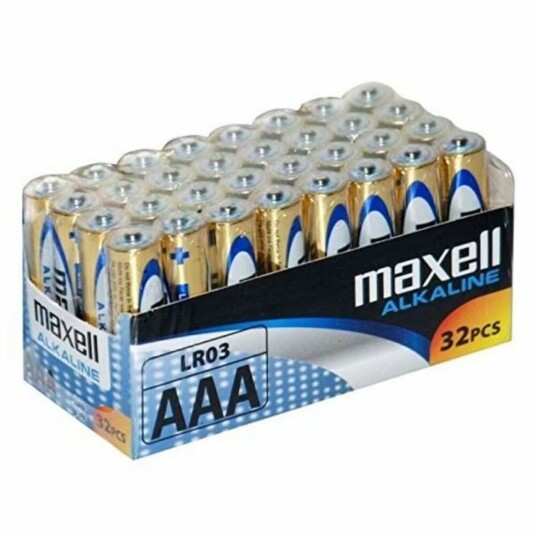 Maxell Long Life AAA Alkalisk Batteri 1,5 V 32 Stk