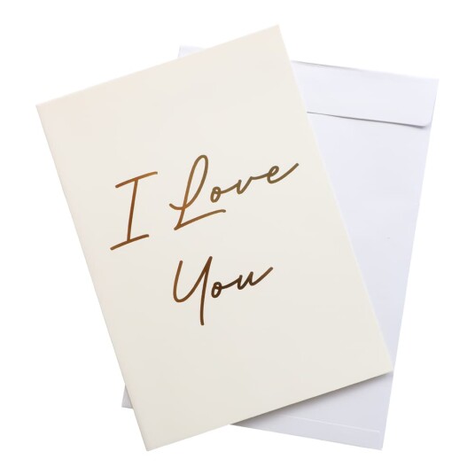 I Love You Kjempestort Kort med Konvolutt i A4 Format