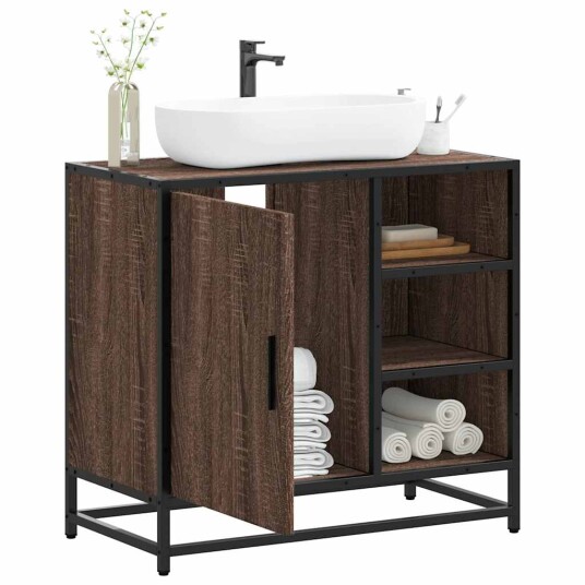 Servantskap brun eik 65x33x60 cm konstruert tre 8721102843471